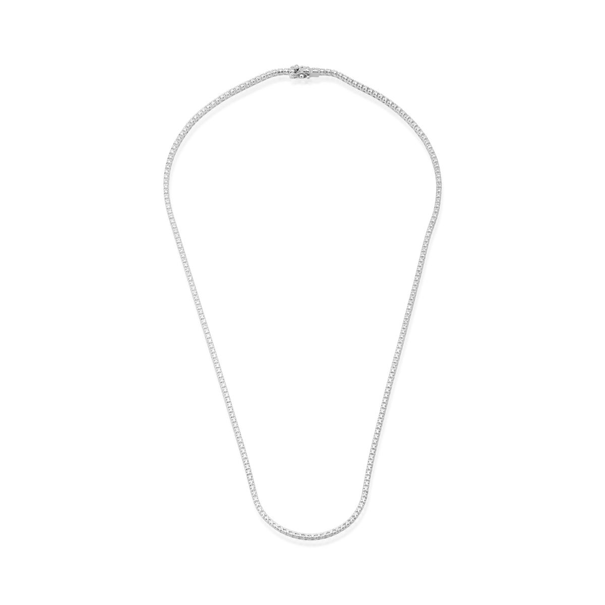 Colier tennis din aur alb cu diamante de 1.8ct Colier tennis din aur alb cu diamante de 1.8ct