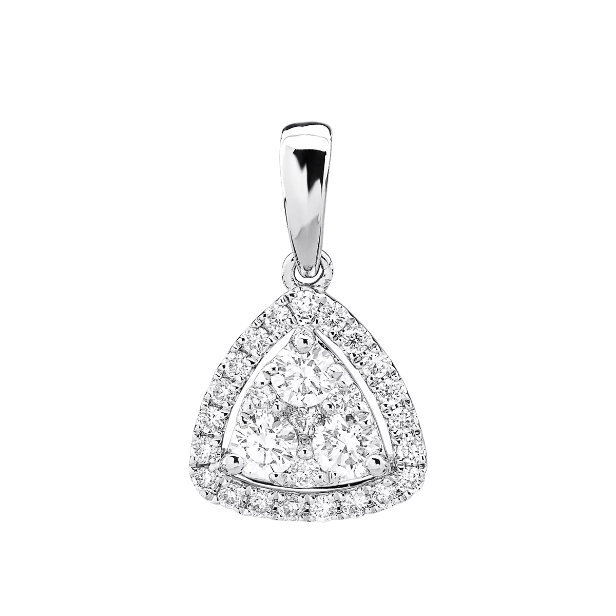 Pandantiv din aur alb cu diamante de 0.41ct Pandantiv din aur alb cu diamante de 0.41ct