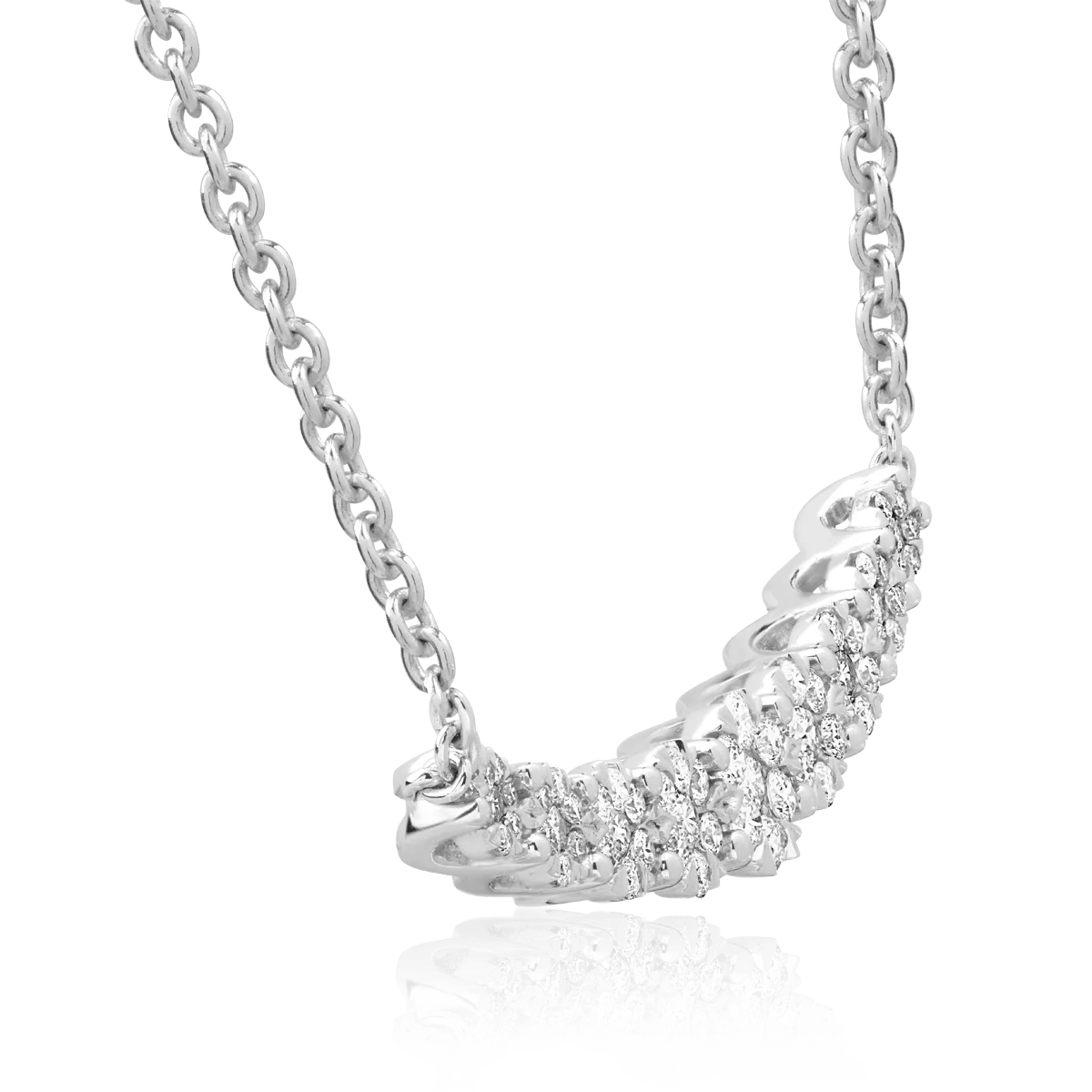 Lanț aur alb și diamante 0.5ct elegant Lanț aur alb și diamante 0.5ct elegant