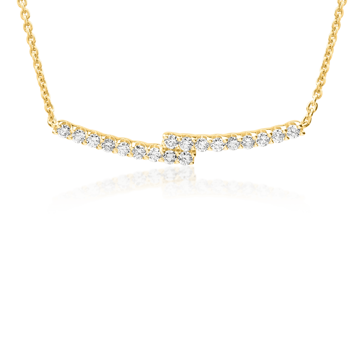 Colier din aur galben cu diamante de 0.5ct Colier din aur galben cu diamante de 0.5ct