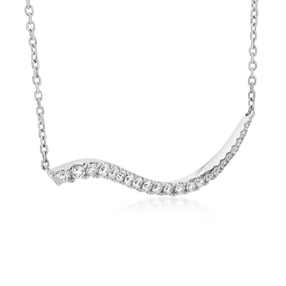 Lanț aur alb și diamante de 0.29ct Lanț aur alb și diamante de 0.29ct