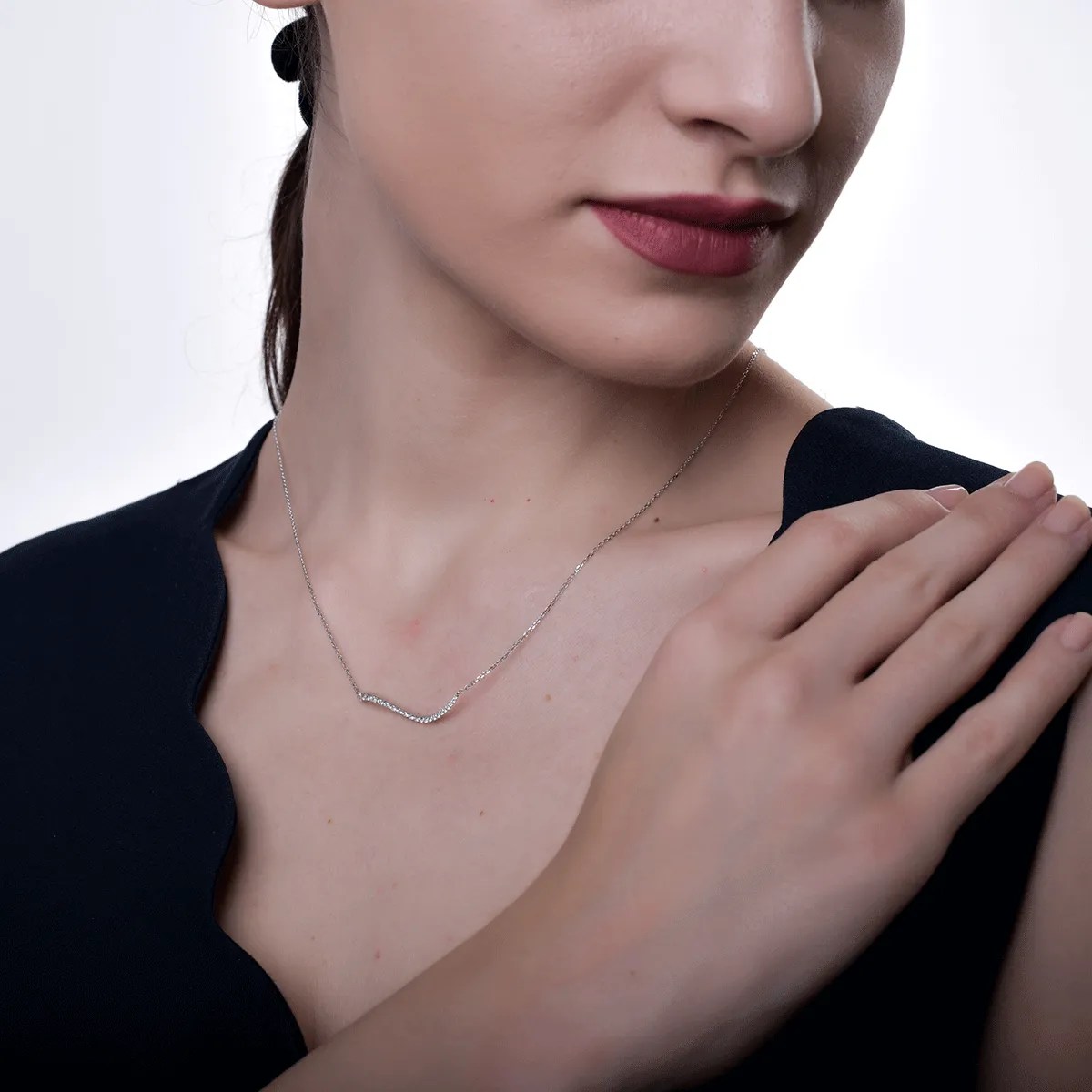 Lanț aur alb și diamante de 0.29ct Lanț aur alb și diamante de 0.29ct