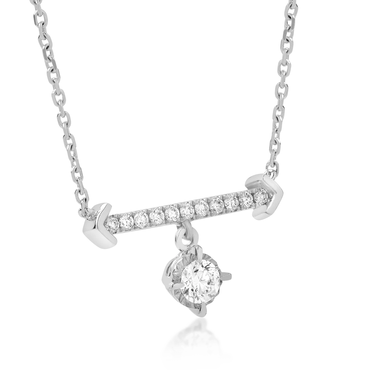 Lanț aur alb și diamante de 0.29ct Lanț aur alb și diamante de 0.29ct
