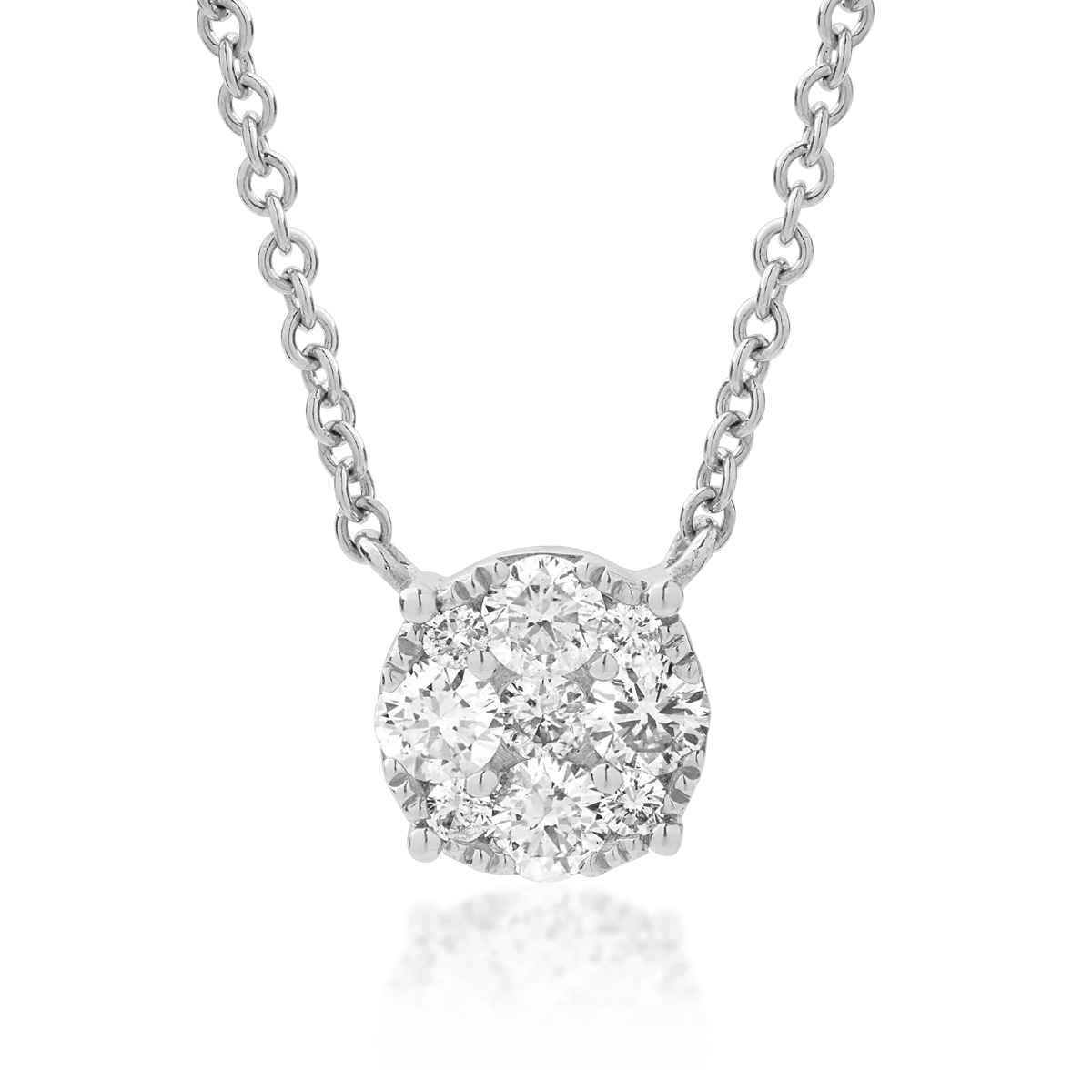 Lanț din aur alb cu pandantiv și diamante de 0.36ct Lanț din aur alb cu pandantiv și diamante de 0.36ct