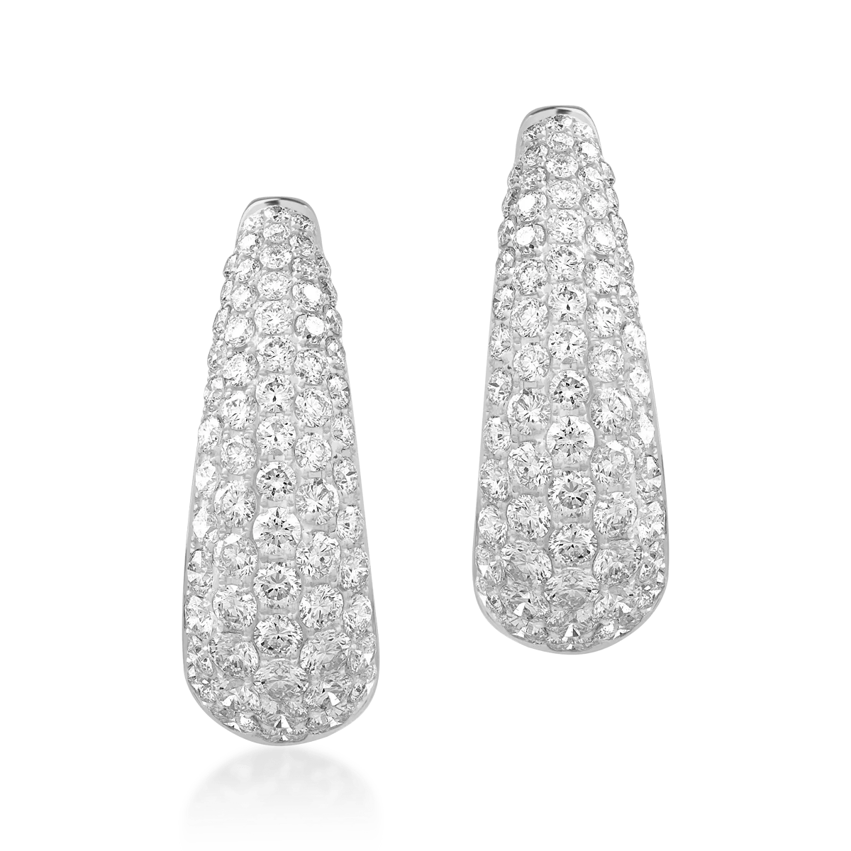 Cercei din aur alb cu diamante de 4.221ct Cercei din aur alb cu diamante de 4.221ct