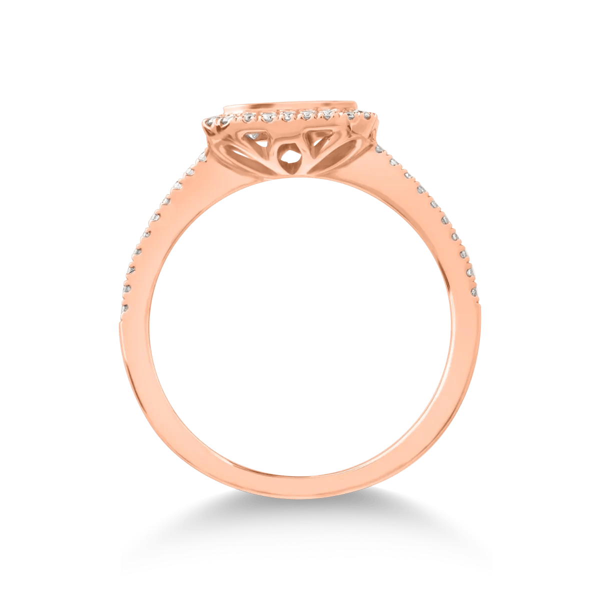 Inel aur roz cu diamante 0.62ct Inel aur roz cu diamante 0.62ct