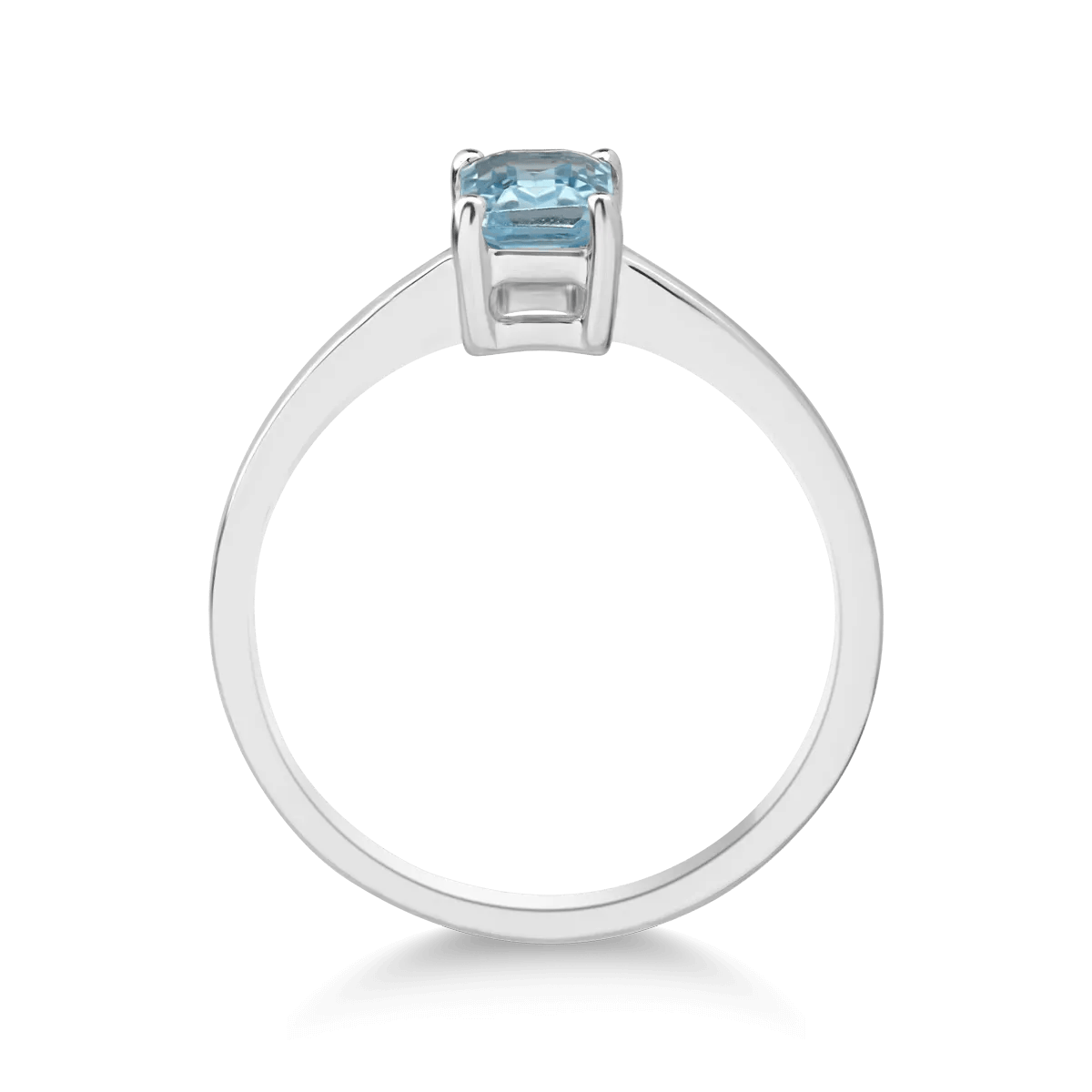Inel din aur alb cu topaz swiss blue de 0.6ct Inel din aur alb cu topaz swiss blue de 0.6ct