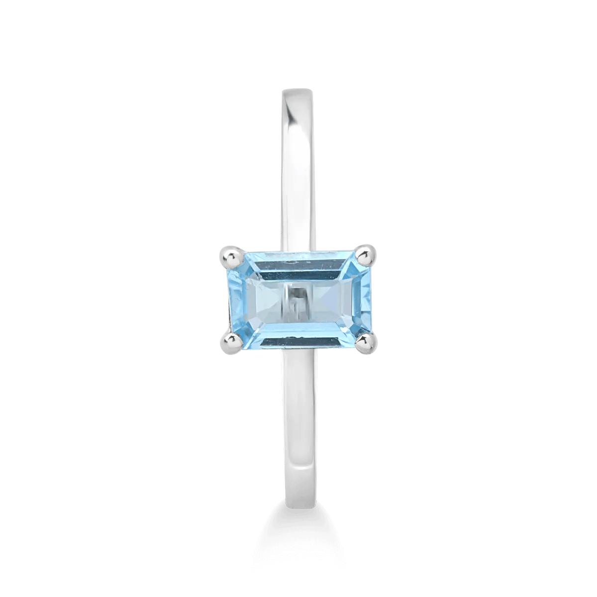 Inel din aur alb cu topaz swiss blue de 0.6ct Inel din aur alb cu topaz swiss blue de 0.6ct