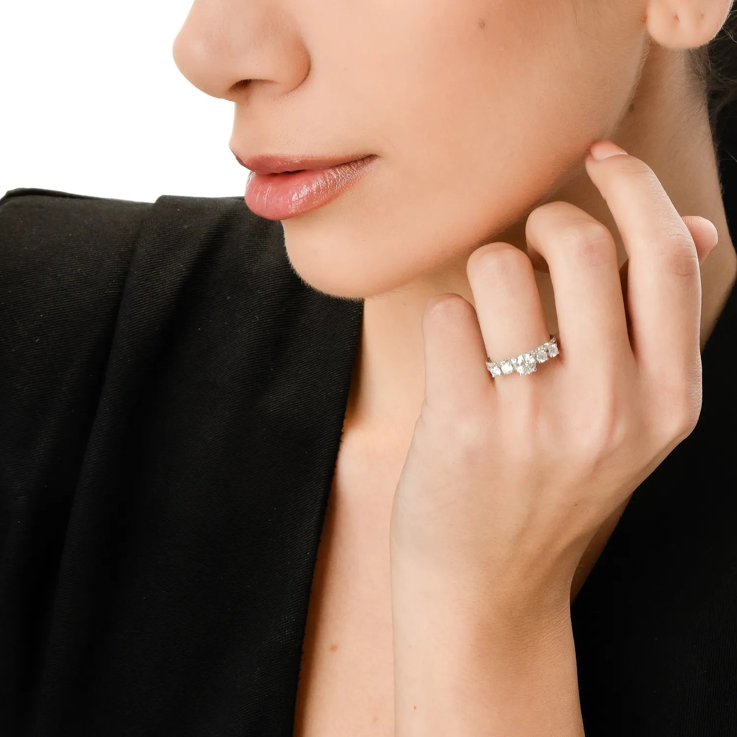 Inel de logodnă din aur alb cu diamant Inel de logodnă din aur alb cu diamant