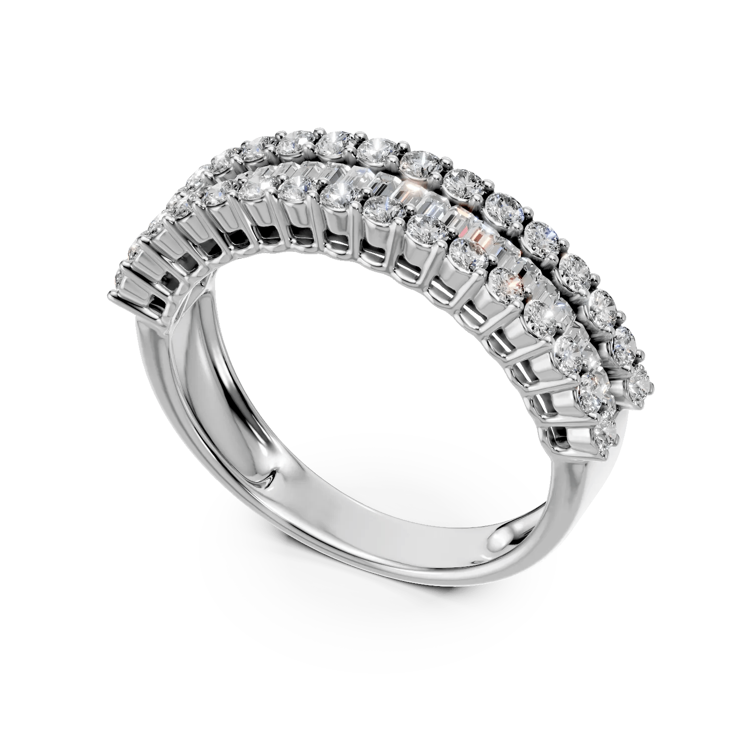 Inel din aur alb cu diamante 0.9ct Inel din aur alb cu diamante 0.9ct
