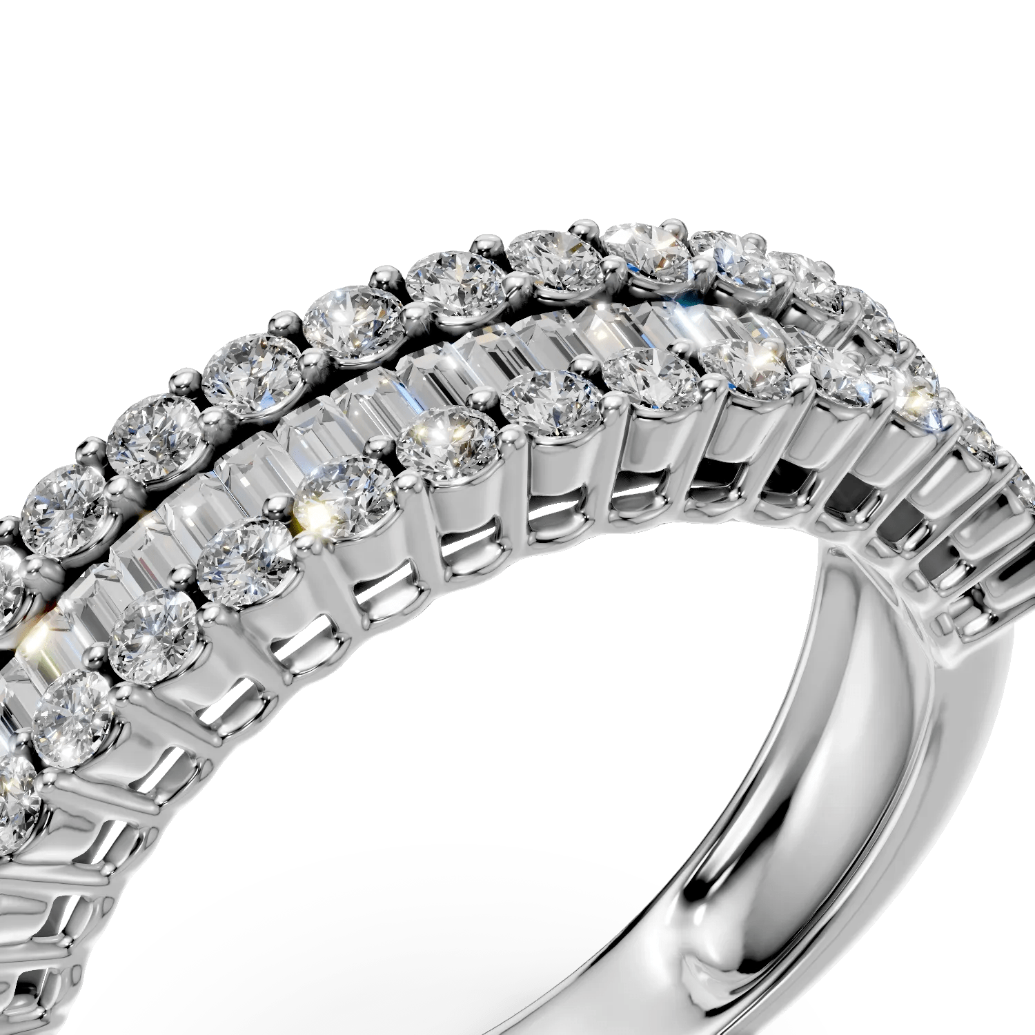 Inel de aur alb cu diamante de 1ct – eleganță Inel de aur alb cu diamante de 1ct - eleganță