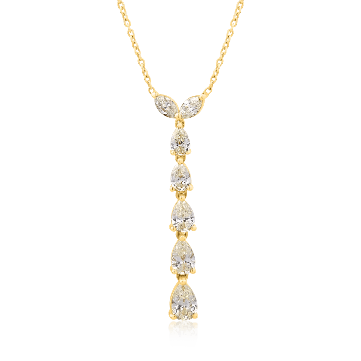 Colier aur galben cu diamante galbene pear 0.97ct Colier aur galben cu diamante galbene pear 0.97ct