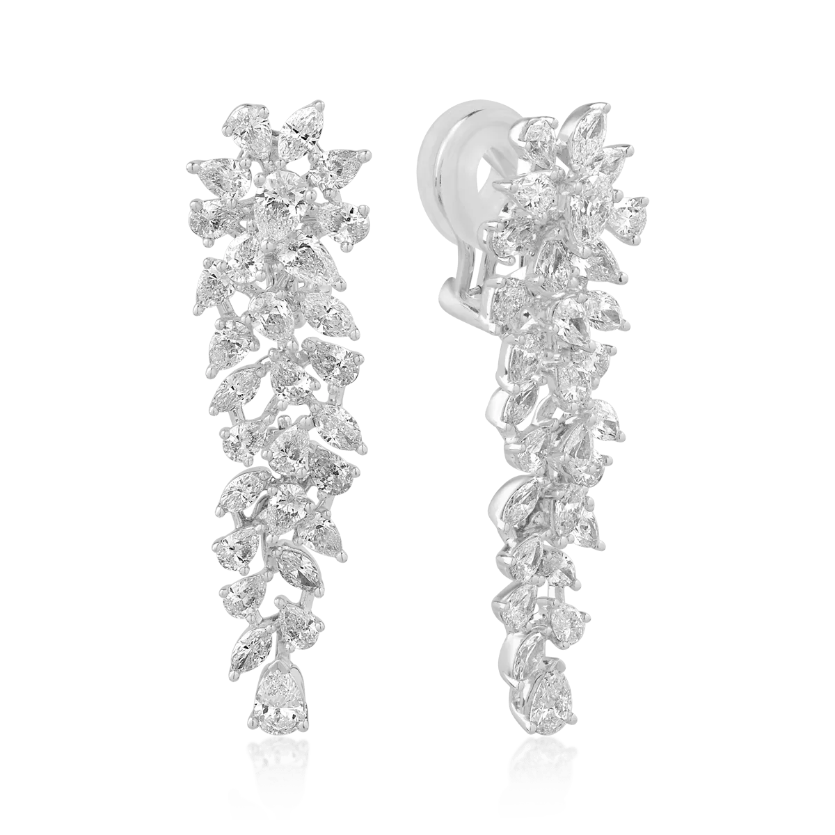 Cercei din aur alb cu diamante de 5.63ct Cercei din aur alb cu diamante de 5.63ct