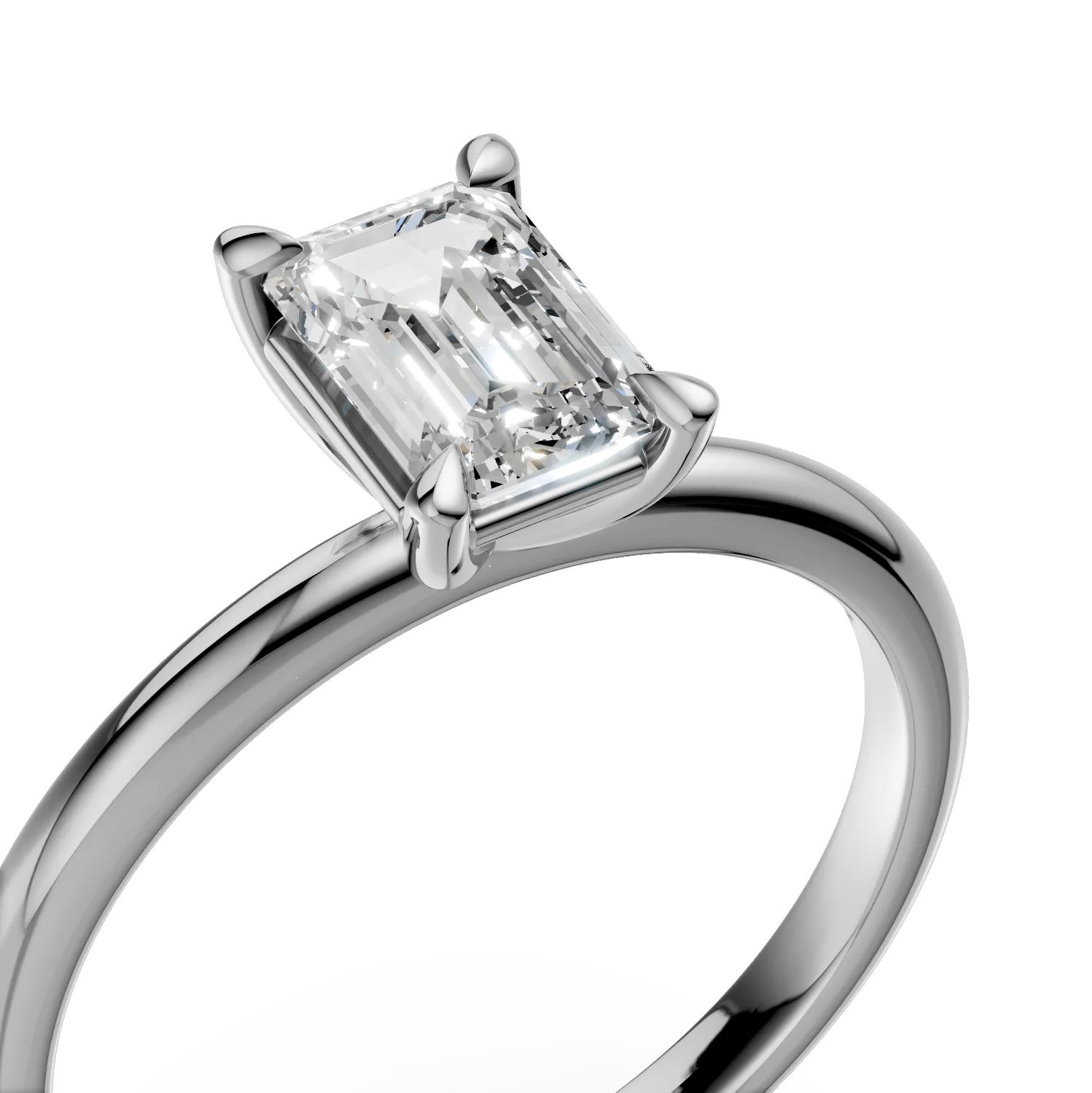 Inel logodnă aur alb cu diamant 0.7ct Inel logodnă aur alb cu diamant 0.7ct