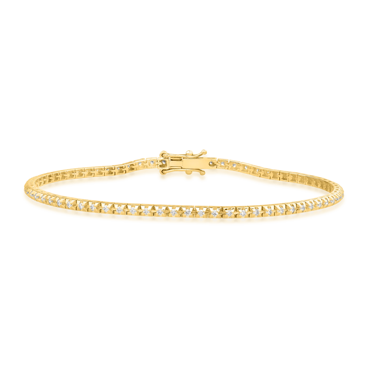 Brățară tennis din aur galben cu diamante de 0.55ct Brățară tennis din aur galben cu diamante de 0.55ct