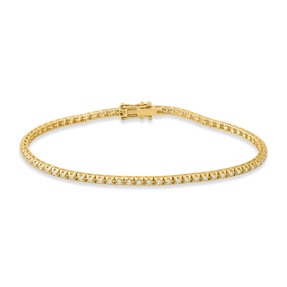 Brățară tennis din aur galben cu diamante de 0.87ct Brățară tennis din aur galben cu diamante de 0.87ct