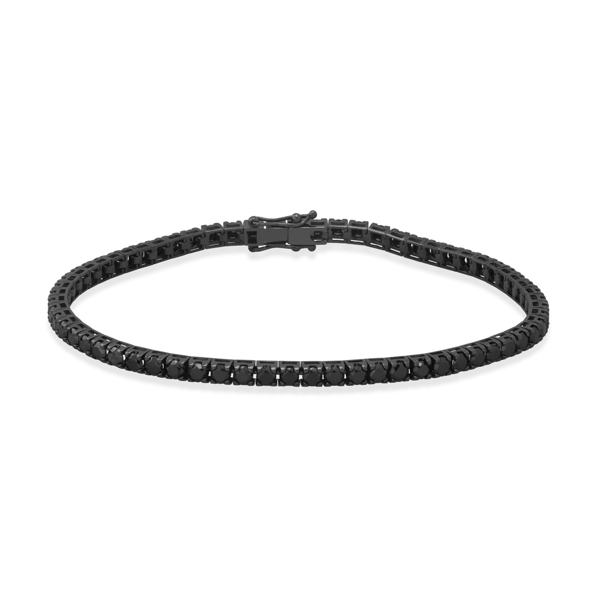 Brățară tennis din aur negru cu diamante negre de 4.75ct Brățară tennis din aur negru cu diamante negre de 4.75ct