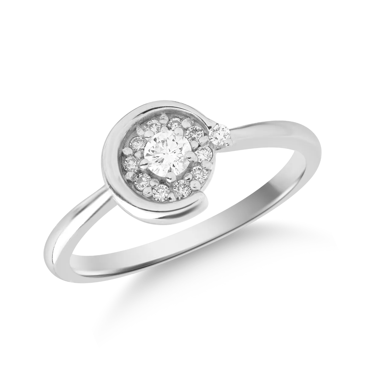 Inel din aur alb cu diamante de 0.204ct Inel din aur alb cu diamante de 0.204ct