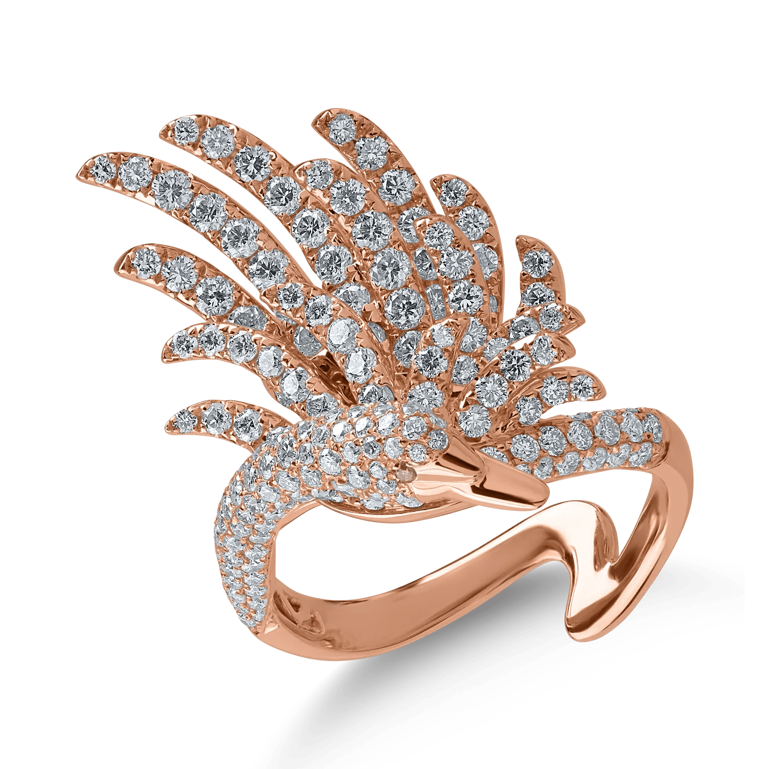 Inel din aur roz cu diamante de 1.86ct Inel din aur roz cu diamante de 1.86ct