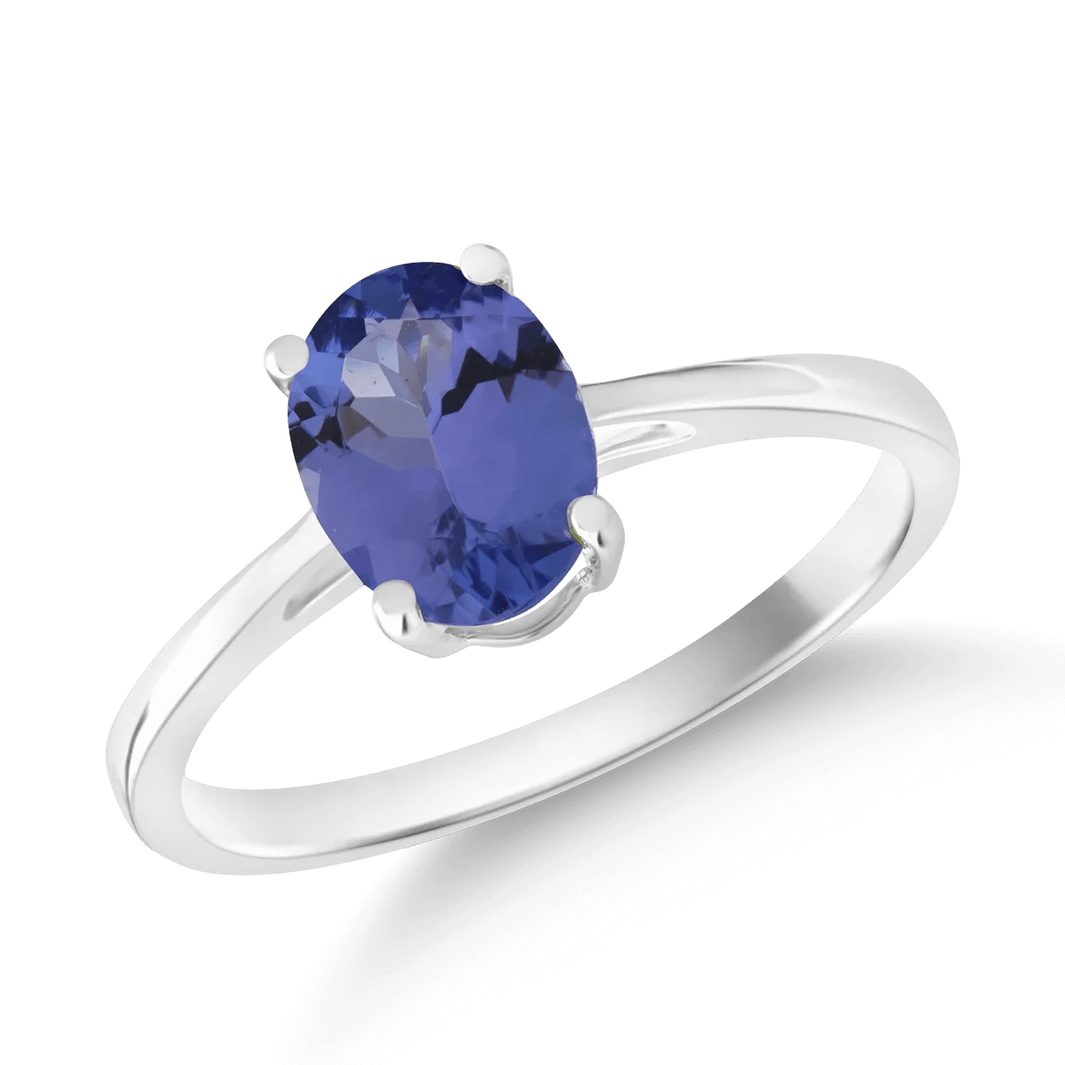 Inel din aur alb cu tanzanit oval 1.19ct Inel din aur alb cu tanzanit oval 1.19ct