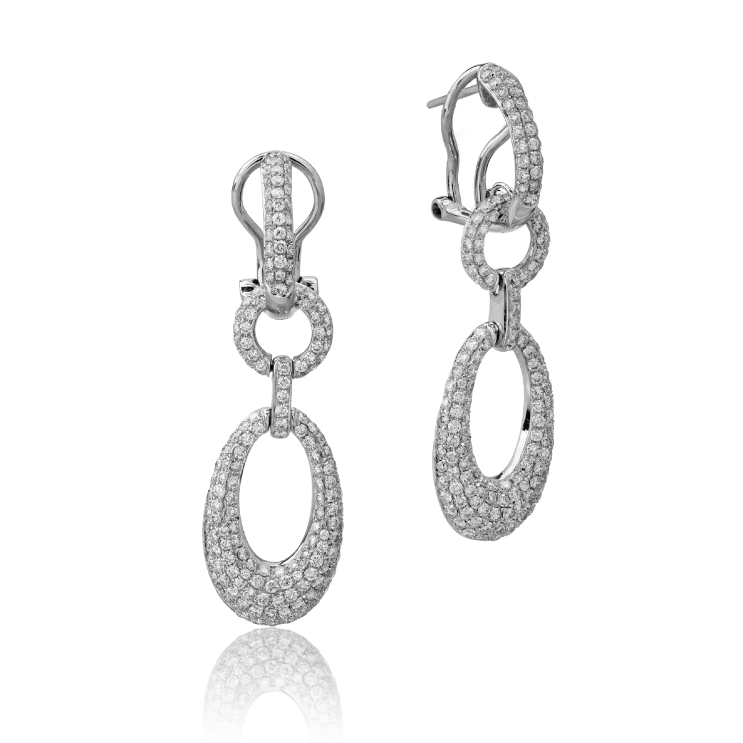 Cercei din aur alb cu diamante de 2.7ct Cercei din aur alb cu diamante de 2.7ct