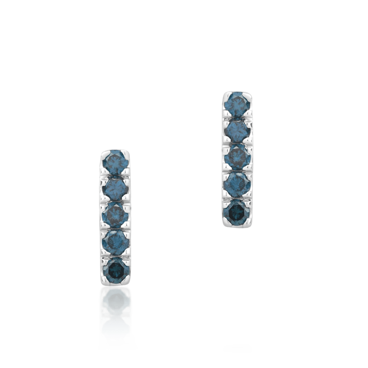 Cercei din aur alb cu safire de 0.25ct Cercei din aur alb cu safire de 0.25ct