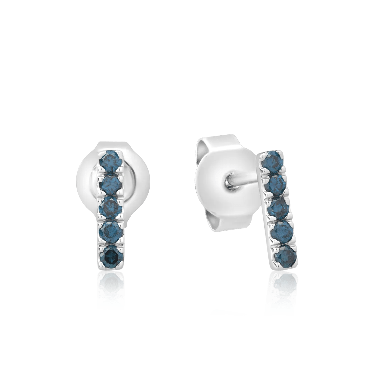 Cercei din aur alb cu safire de 0.25ct Cercei din aur alb cu safire de 0.25ct