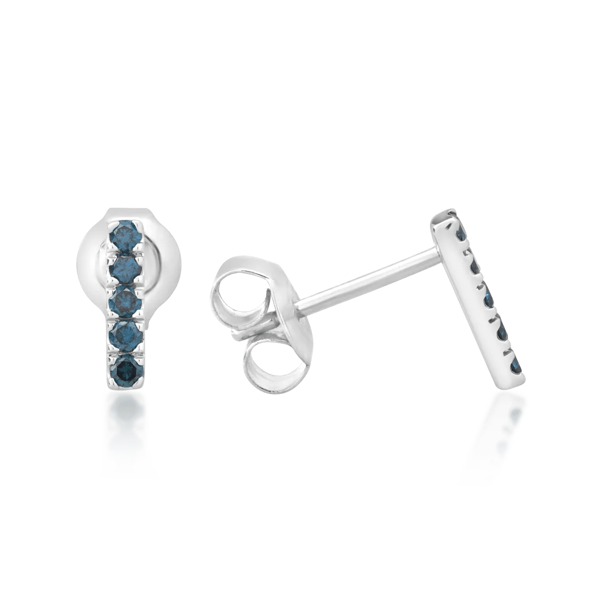 Cercei din aur alb cu safire de 0.25ct Cercei din aur alb cu safire de 0.25ct