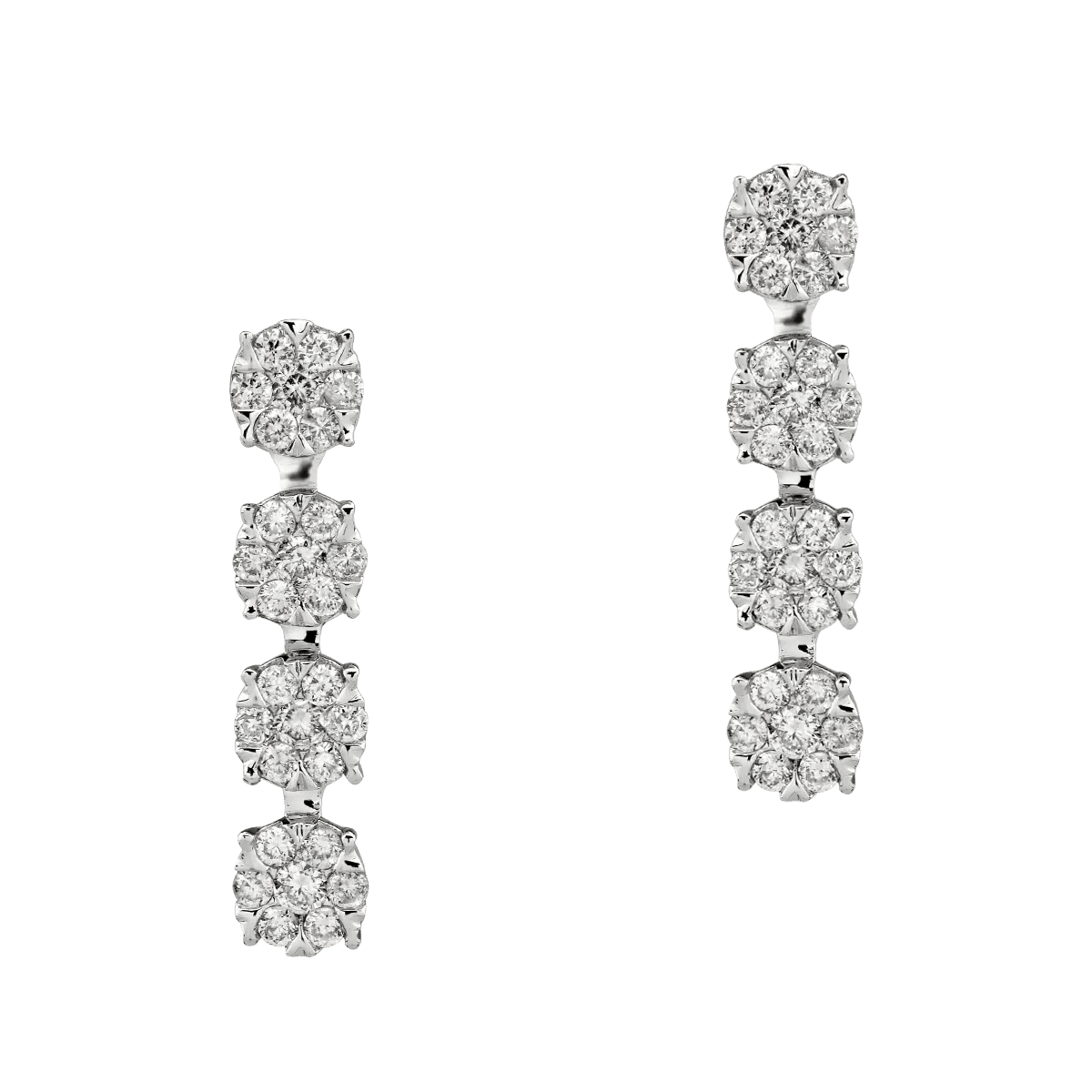 Cercei aur alb cu diamante 0.5ct Cercei aur alb cu diamante 0.5ct