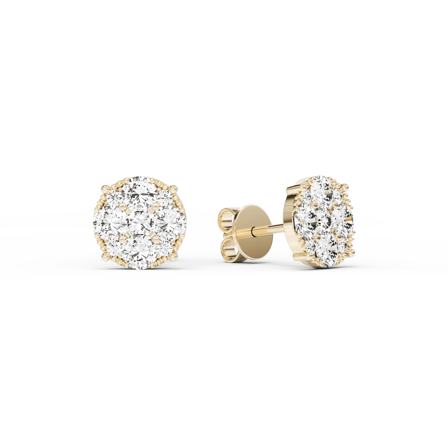 Cercei din aur galben cu diamante de 0.7ct – Teilor Cercei din aur galben cu diamante de 0.7ct – Teilor