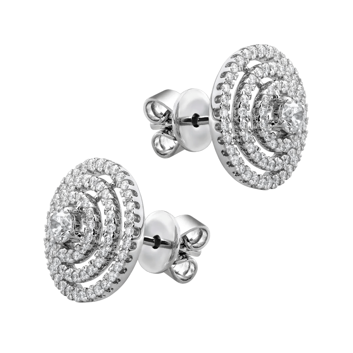 Cercei aur alb cu diamante 0.54ct Cercei aur alb cu diamante 0.54ct