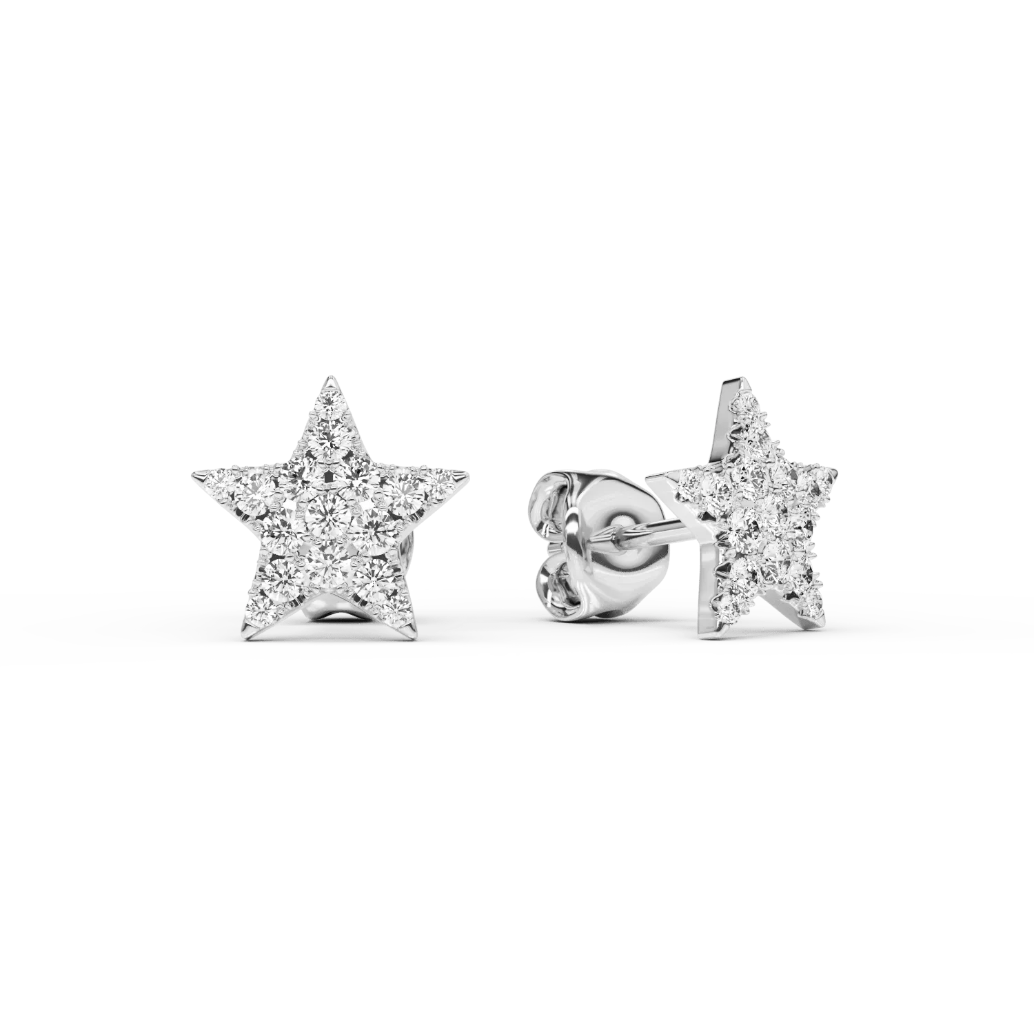 Cercei din aur alb cu diamante de 0.33ct Cercei din aur alb cu diamante de 0.33ct