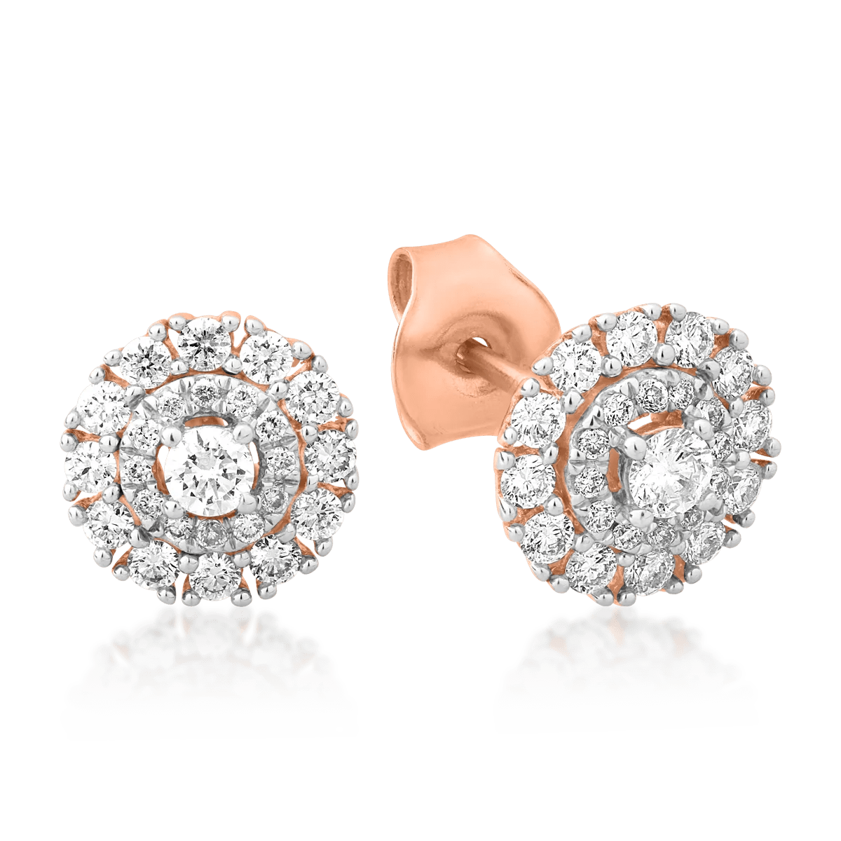 Cercei din aur galben cu diamante de 0.473ct Cercei din aur galben cu diamante de 0.473ct