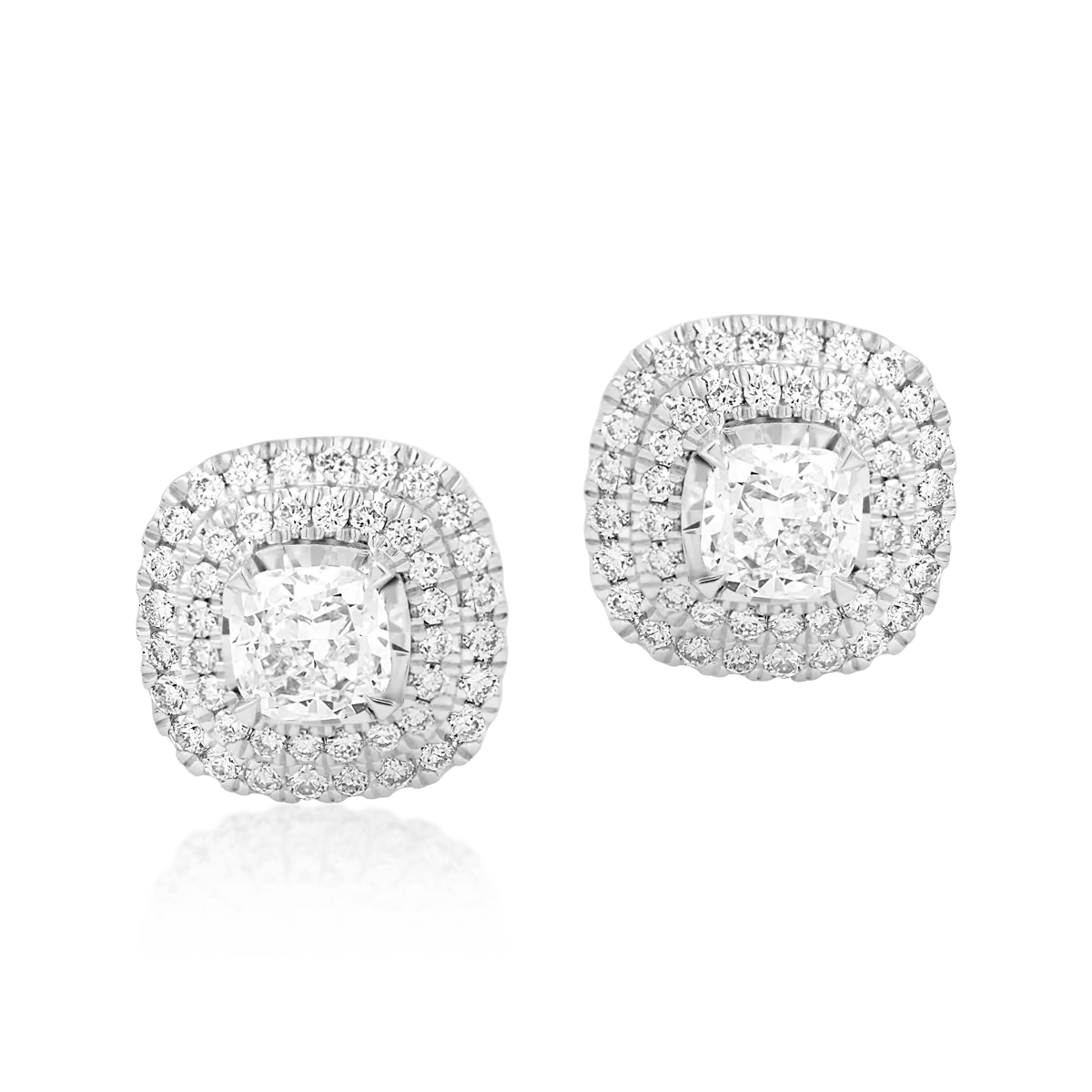 Cercei din aur alb cu diamante de 1.09ct Cercei din aur alb cu diamante de 1.09ct