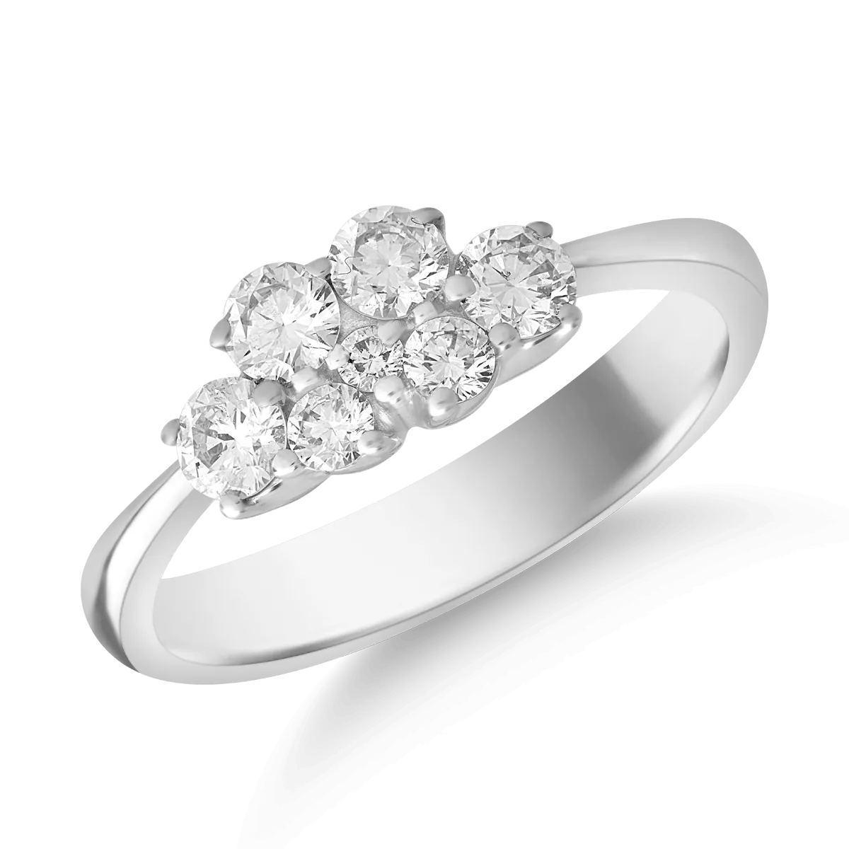 Inel din aur alb cu diamante de 0.66ct Inel din aur alb cu diamante de 0.66ct