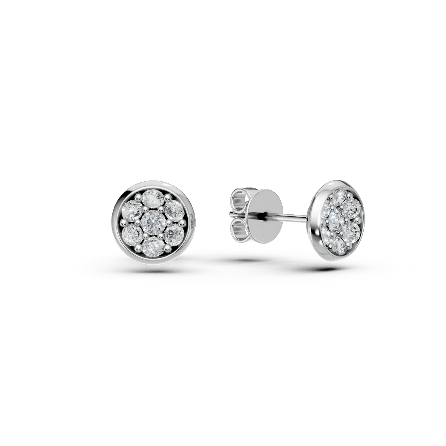 Cercei din aur alb cu diamante de 0.82ct Cercei din aur alb cu diamante de 0.82ct
