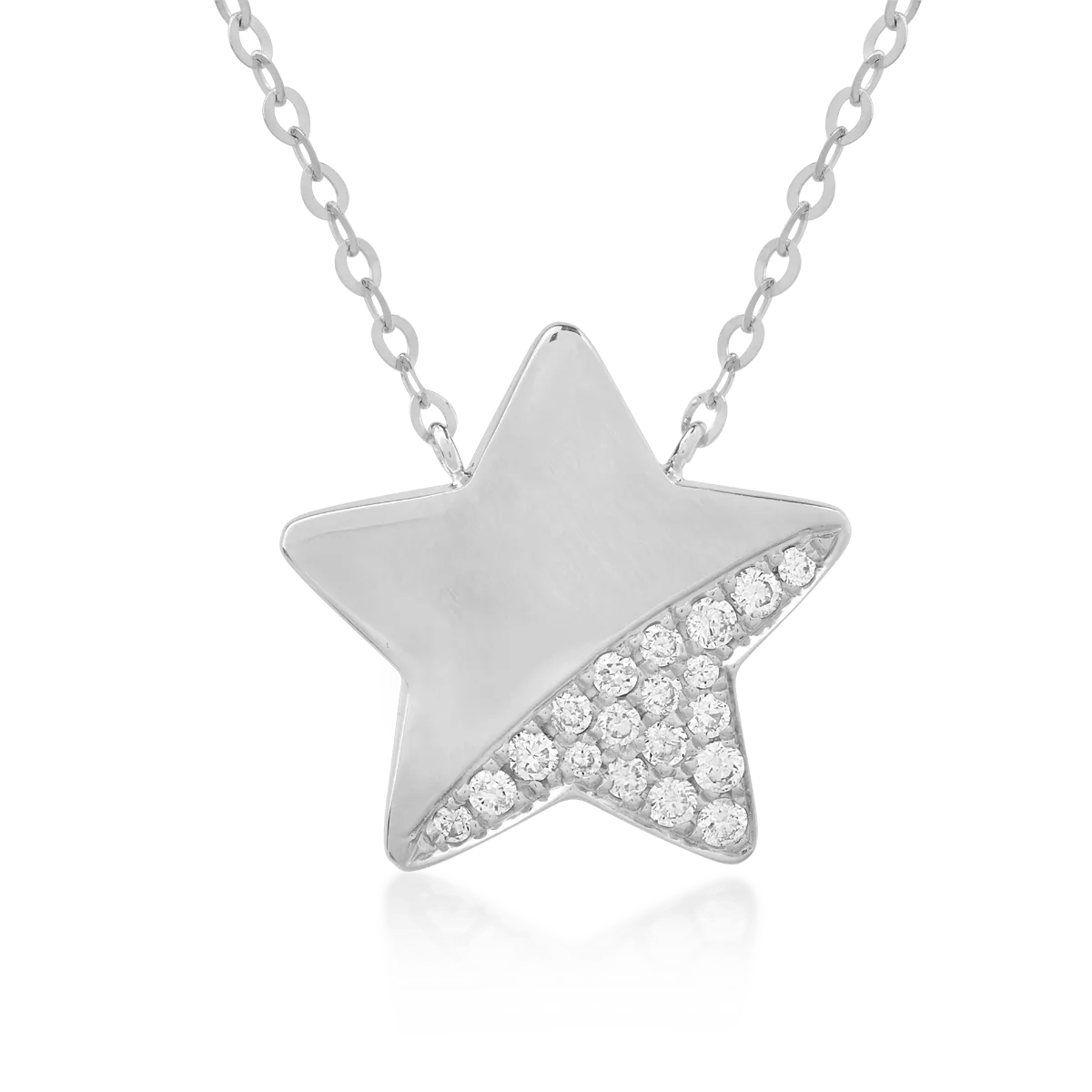 Lanț cu pandantiv stea din aur alb cu lapis lazuli de 1.2ct și diamante de 0.079ct – Teilor Lanț cu pandantiv stea din aur alb cu lapis lazuli de 1.2ct și diamante de 0.079ct – Teilor