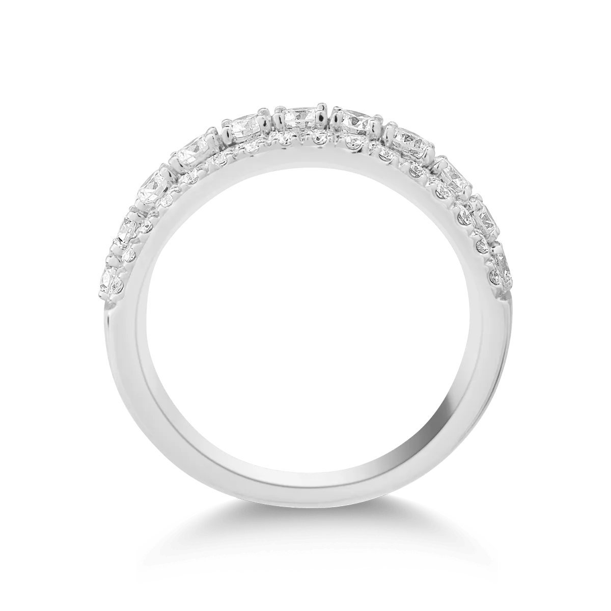 Inel din aur alb cu diamante 0.9ct Inel din aur alb cu diamante 0.9ct