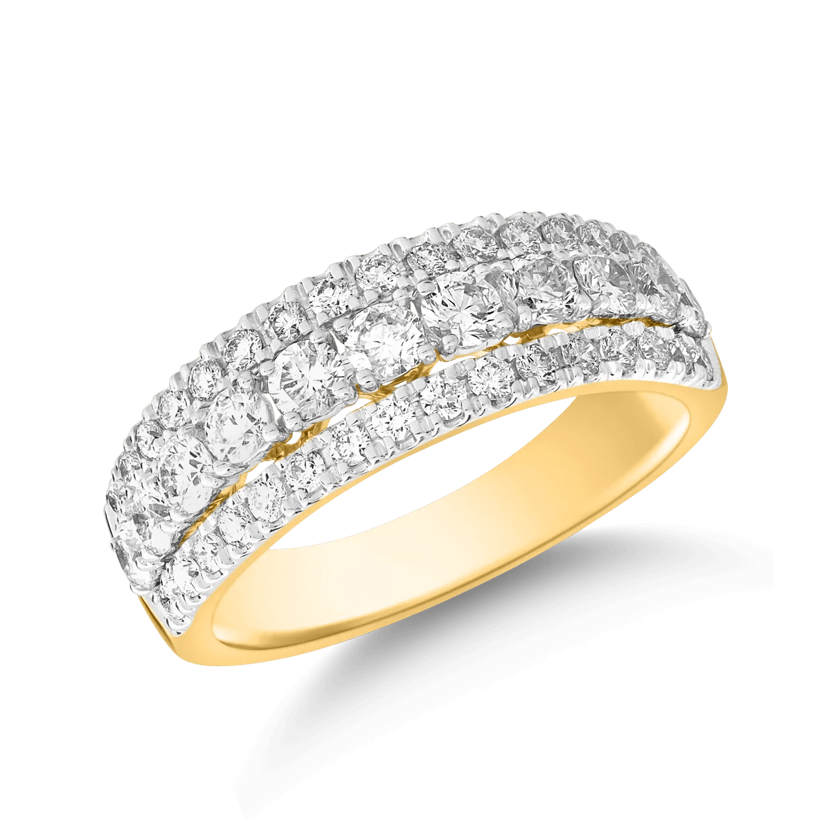 Inel din aur galben cu diamante de 0.98ct Inel din aur galben cu diamante de 0.98ct