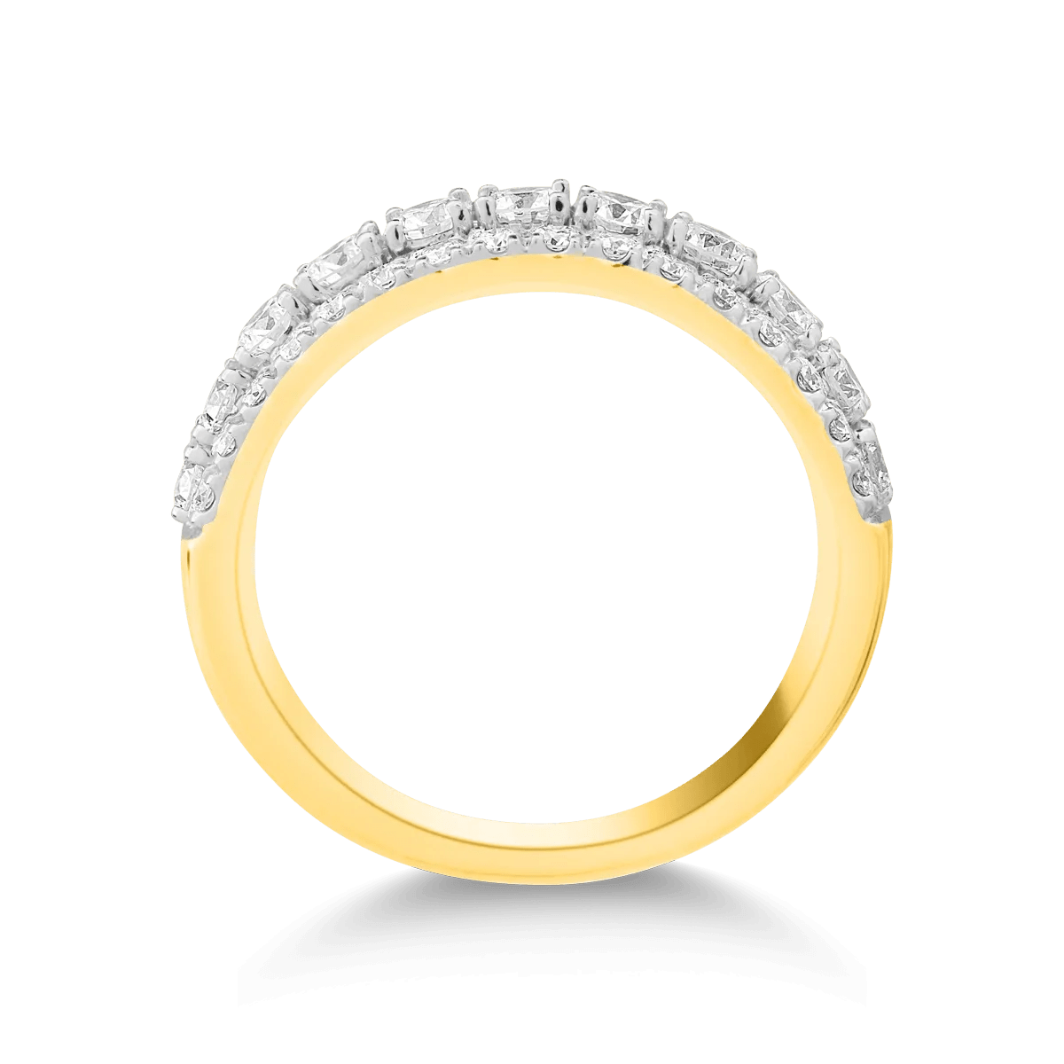 Inel din aur galben cu diamante | eleganță pură Inel din aur galben cu diamante | eleganță pură