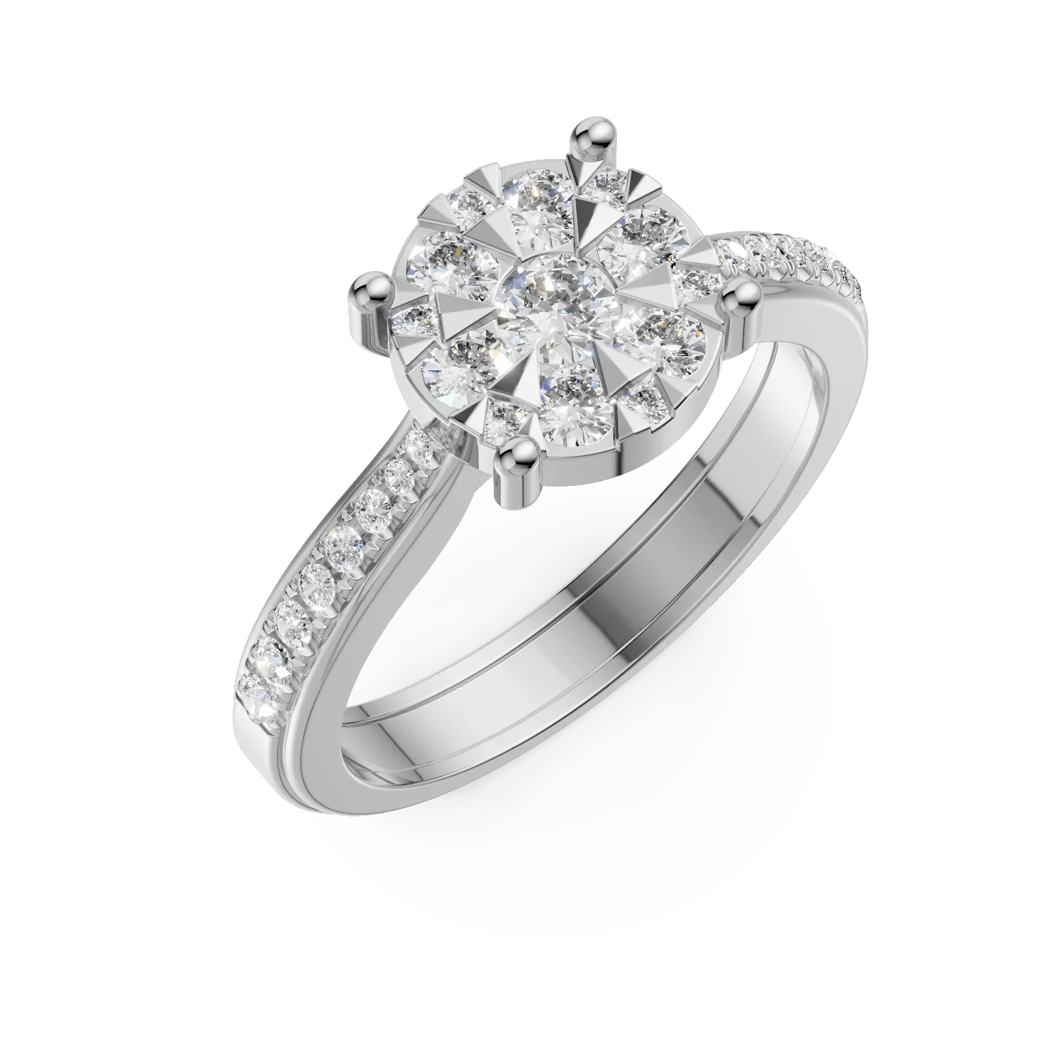 Inel de logodnă aur alb cu diamante 0.48ct Inel de logodnă aur alb cu diamante 0.48ct