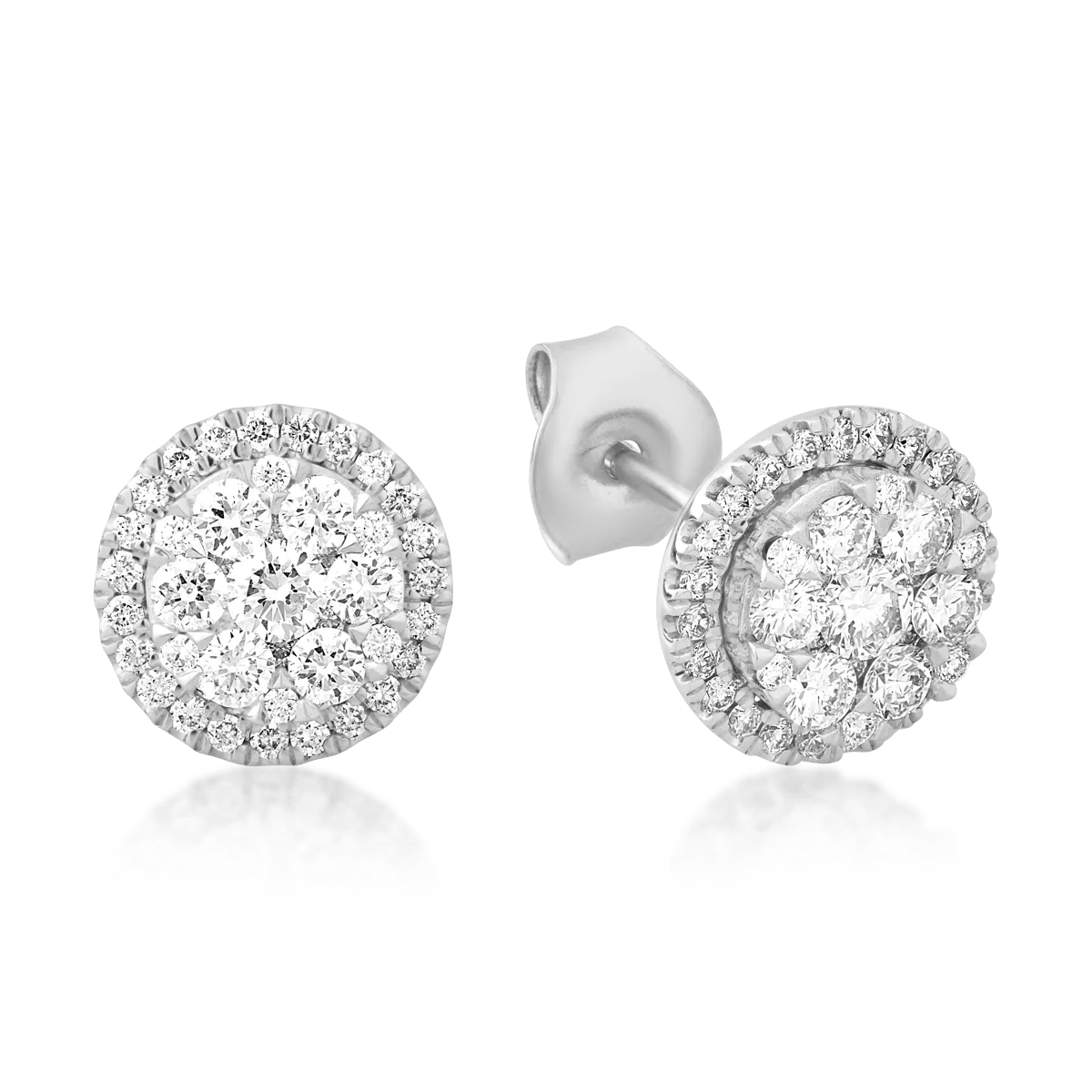 Cercei din aur alb cu diamante 0.659ct Cercei din aur alb cu diamante 0.659ct