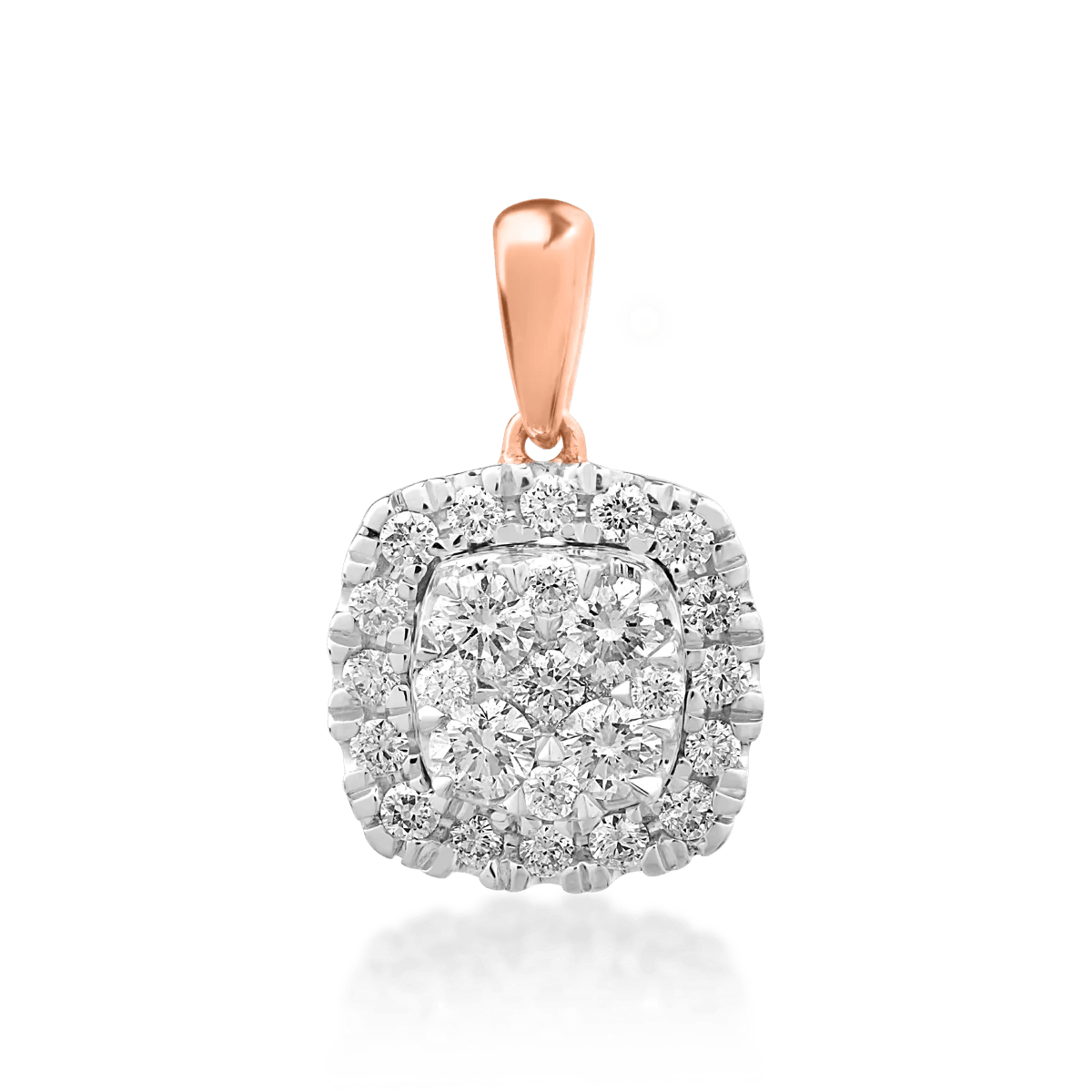 Pandantiv aur roz cu diamante 0.327ct Pandantiv aur roz cu diamante 0.327ct