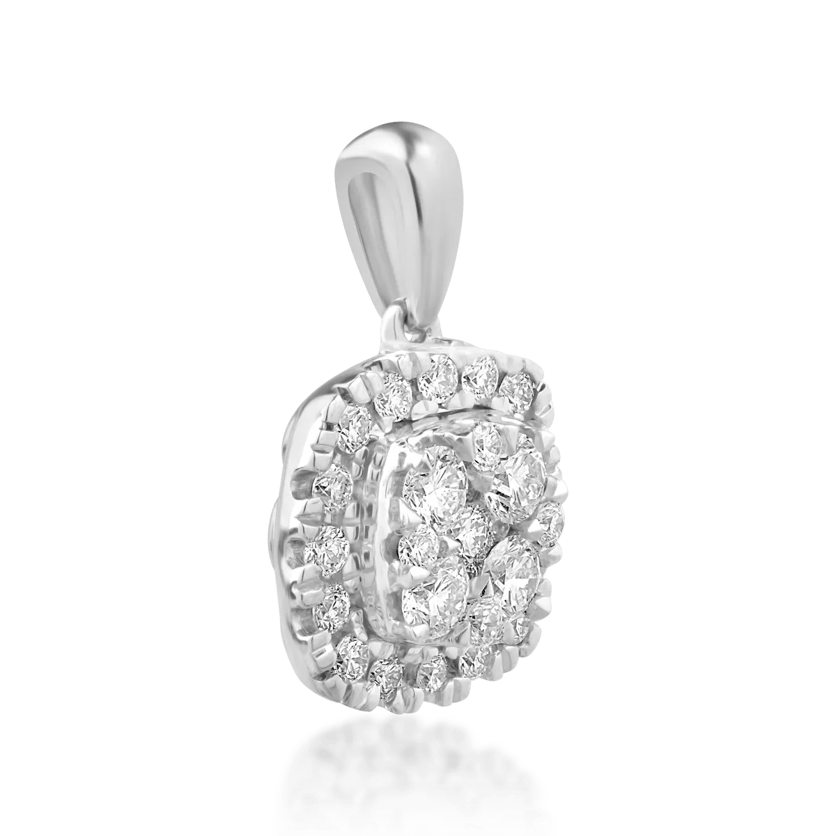 Pandantiv din aur alb cu diamante – eleganță atemporală Pandantiv din aur alb cu diamante - eleganță atemporală