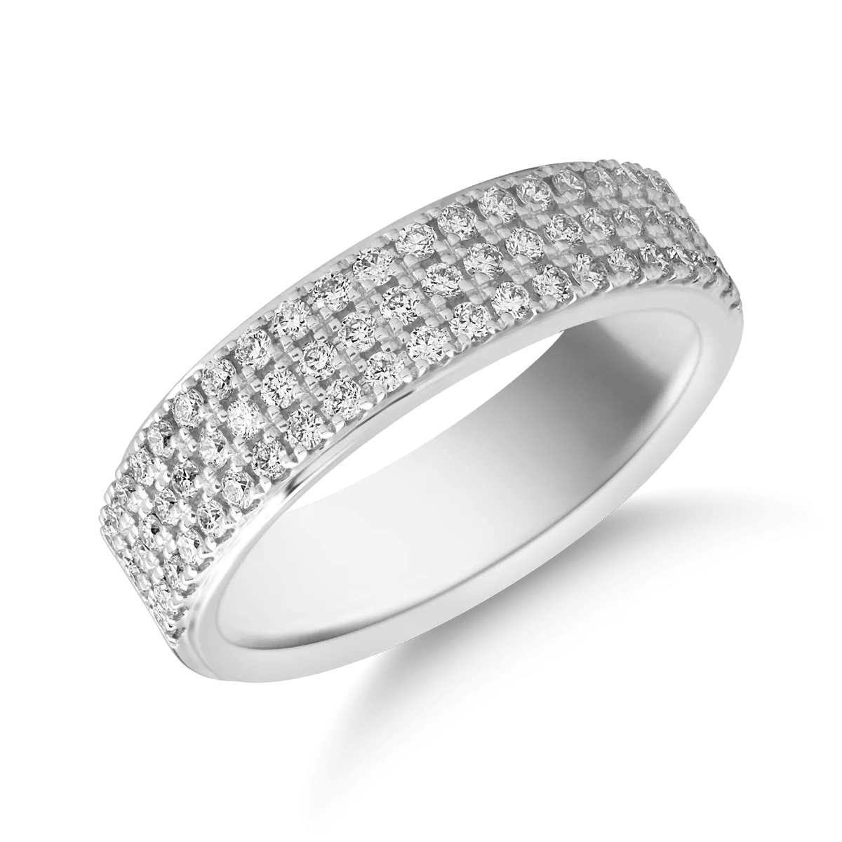 Inel din aur alb cu safir roz de 0.43ct și diamante de 0.25ct Inel din aur alb cu safir roz de 0.43ct și diamante de 0.25ct