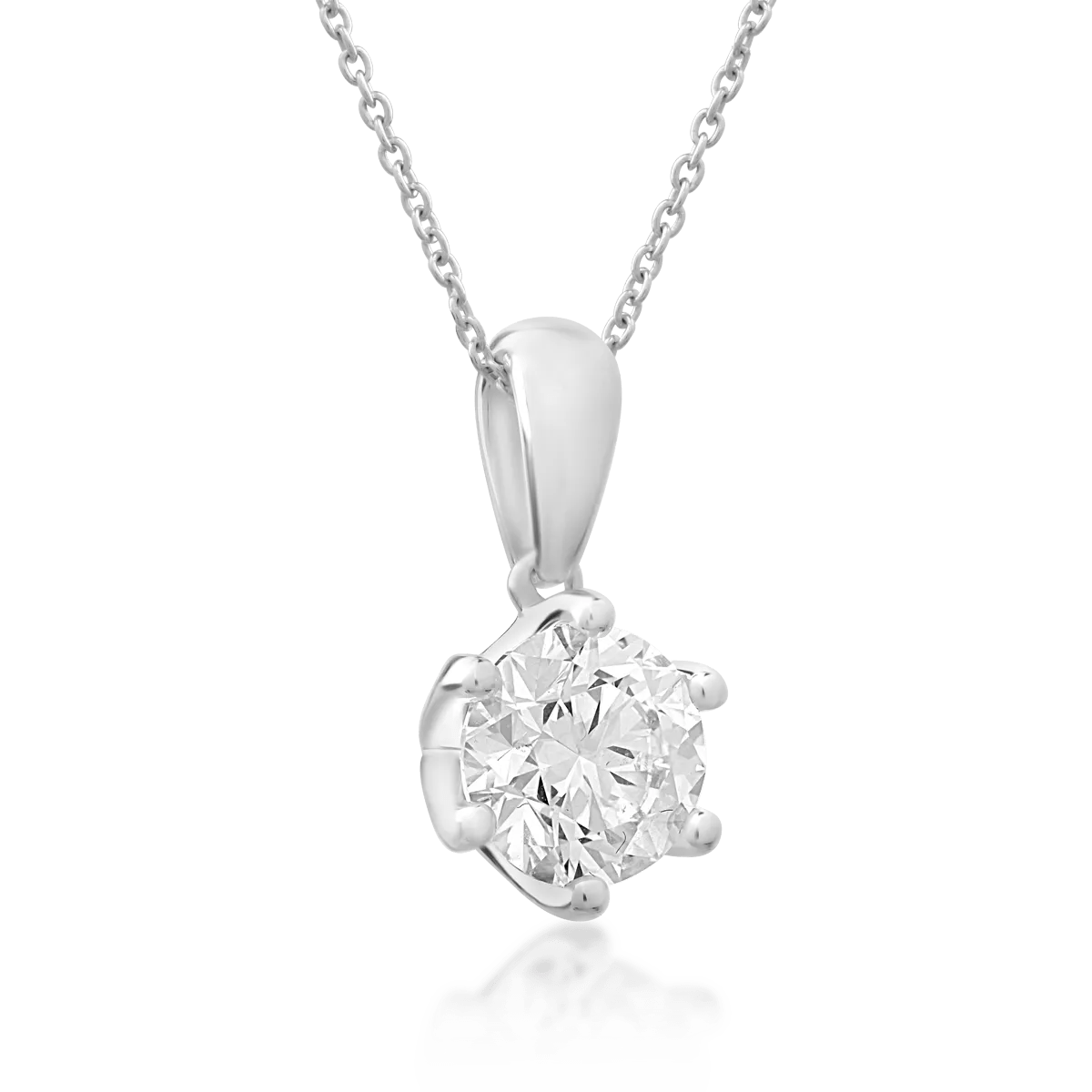 Lanț aur alb și diamant de 1ct Lanț aur alb și diamant de 1ct