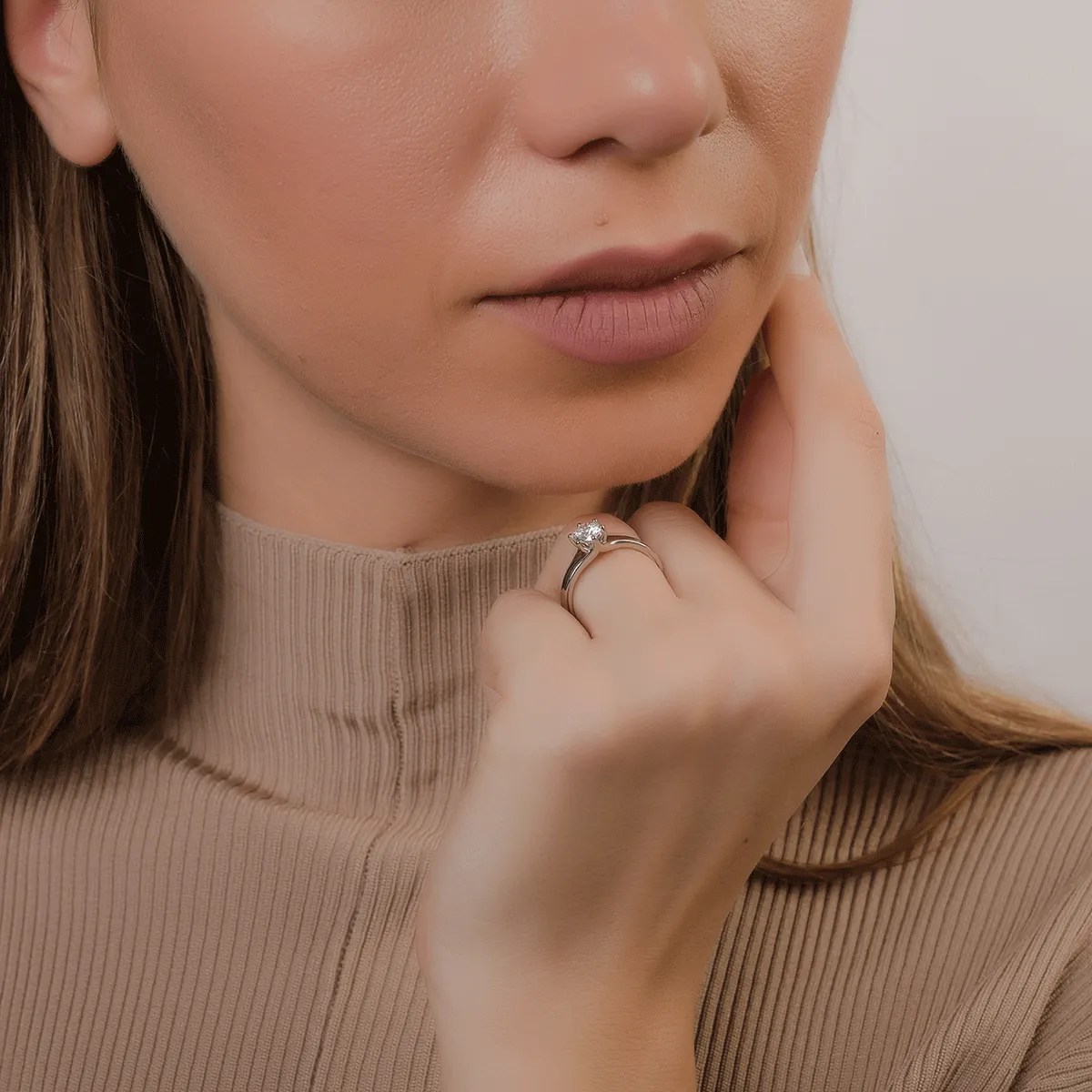 Inel de logodnă din platină cu diamant – Teilor Inel de logodnă din platină cu diamant - Teilor