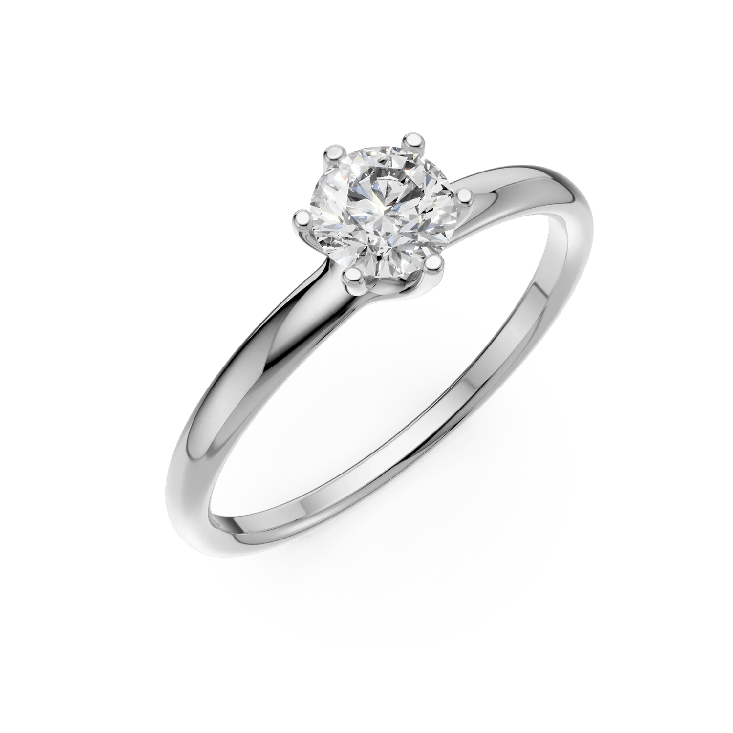 Inel de logodnă din platină cu diamant solitaire de 0.6ct – Teilor Inel de logodnă din platină cu diamant solitaire de 0.6ct – Teilor