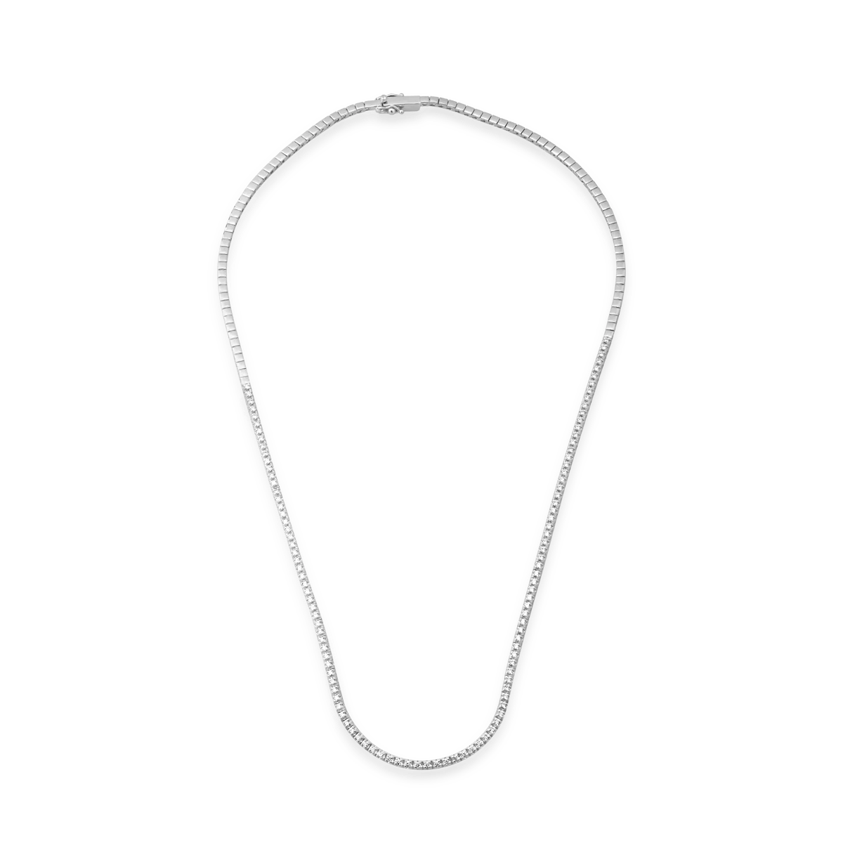 Colier tennis din aur alb cu diamante 0.95ct Colier tennis din aur alb cu diamante 0.95ct
