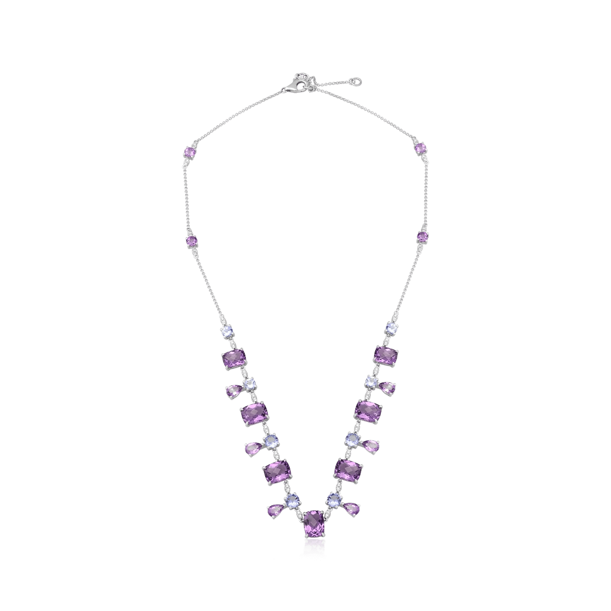 Colier din aur alb cu pietre de 20.71ct Colier din aur alb cu pietre de 20.71ct
